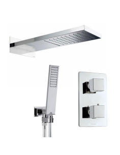 Bossini Set doccia Manhattan e miscelatore termostatico 3 vie Cube