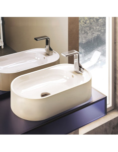 Flaminia Pass lavabo ovale da appoggio cm 60