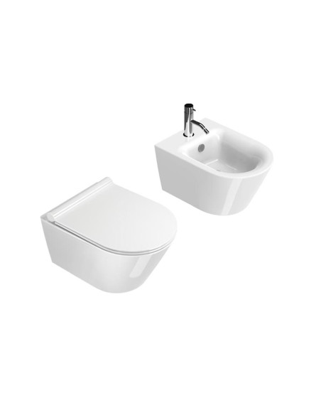Sanitari Sospesi Catalano new Zero 50 vaso New flush, bidet e coprivaso rallentato