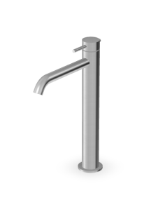 Zucchetti Helm Monocomando lavabo bocca alta brushed stainless steel
