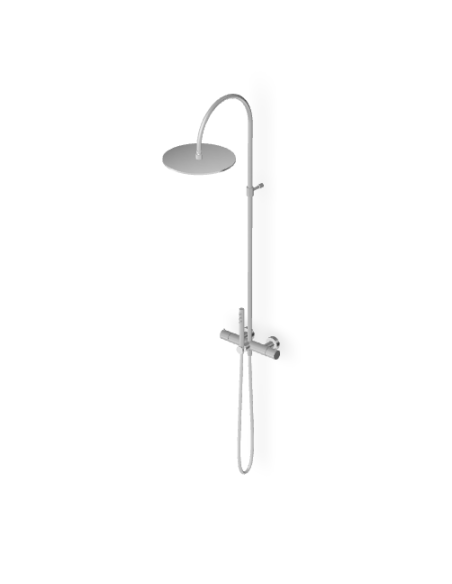 Zucchetti Helm Colonna doccia completa brushed stainless steel