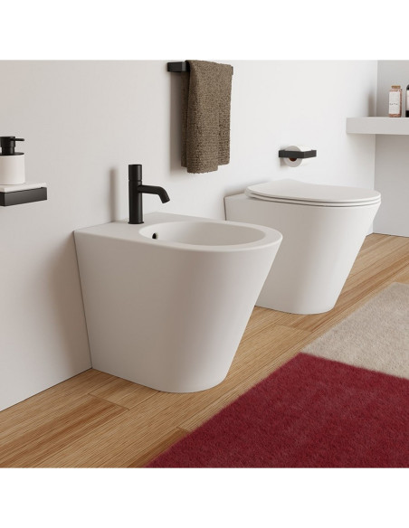 Ceramica Cielo Mare vaso senza brida, bidet e coprivaso rallentato