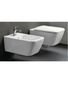 Geberit Icon Square Sanitari sospesi vaso rimfree, bidet e coprivaso soft close
