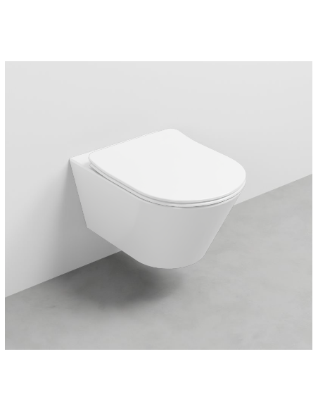 Ceramica Cielo Mare vaso sospeso senza brida e coprivaso slim rallentato