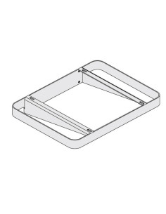 Flaminia staffa di fissaggio a parete in acciaio inox per lavabo MWS48