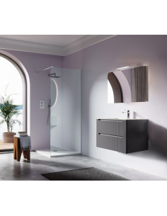 Mobile Bagno sospeso Sky da 60 cm composto da due cassetti grigio