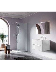 Mobile Bagno sospeso Sky da 60 cm composto da due cassetti bianco
