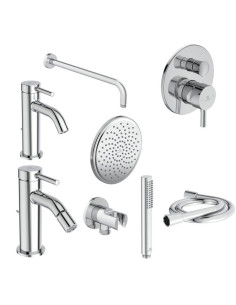 Ideal Standard Ceraline Kit Rubinetteria Lavabo, bidet e doccia