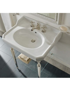 Sbordoni Romana Lavabo consolle stile classico in ceramica bianca