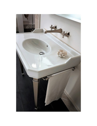 Sbordoni Romana Lavabo consolle stile classico in ceramica bianca