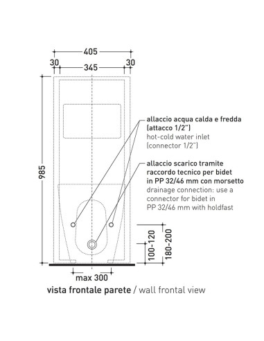 Flaminia Niagara Complemento per Bidet con Ripiano
