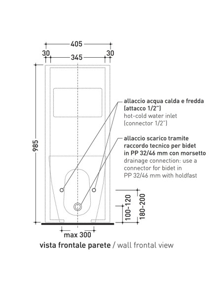 Flaminia Niagara Complemento per Bidet con Ripiano