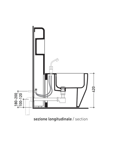 Flaminia Niagara Complemento per Bidet con Ripiano
