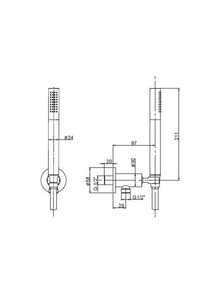 Paini  Cox - Rubinetteria bagno - 78CR211S - Quaranta Ceramiche
