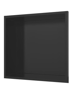 Nicchia per Doccia in Acciaio Inox 30 cm da incasso Nero Opaco