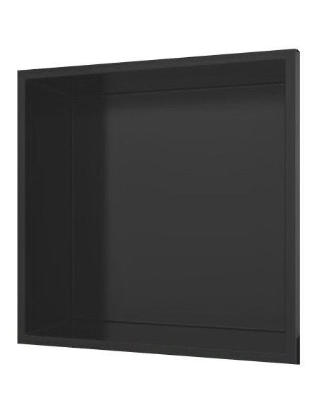 Nicchia per Doccia in Acciaio Inox 30 cm da incasso Nero Opaco