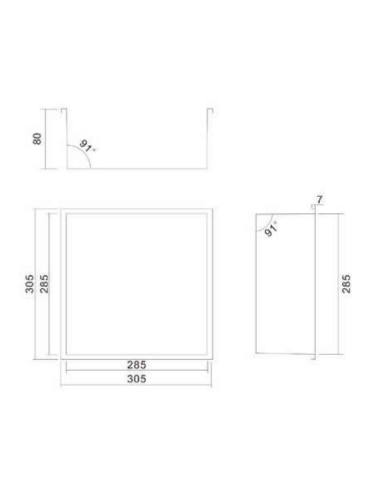 Nicchia per Doccia in Acciaio Inox 30 cm da incasso Oro Spazzolato