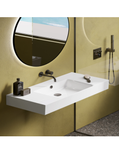Catalano Premium Lavabo a Parete 100x47 con foro per rubinetteria