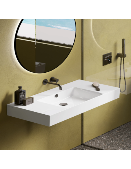 Catalano Premium Lavabo a Parete 100x47 con foro per rubinetteria