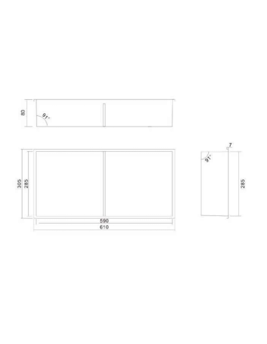 Nicchia per Doccia in Acciaio Inox Nero Opaco 30x60 cm da incasso