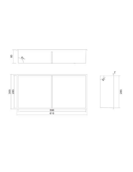 Nicchia per Doccia in Acciaio Inox Nero Opaco 30x60 cm da incasso