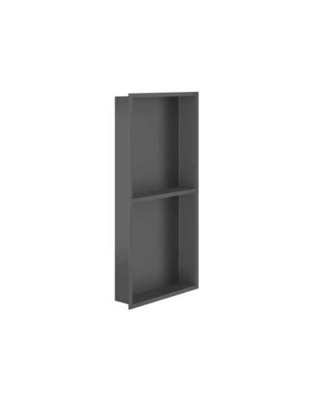 Nicchia per Doccia in Acciaio Inox Nero Opaco 30x60 cm da incasso