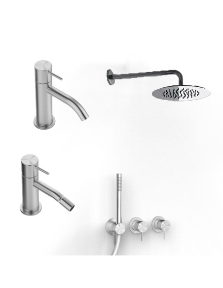 Zazzeri Z316 Acciaio Inox AISI316 con Aquaelite braccio e soffione