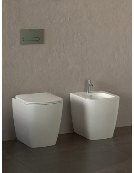 Flaminia Play Plus vaso filo muro Gosilent bidet e coprivaso slim rallentato