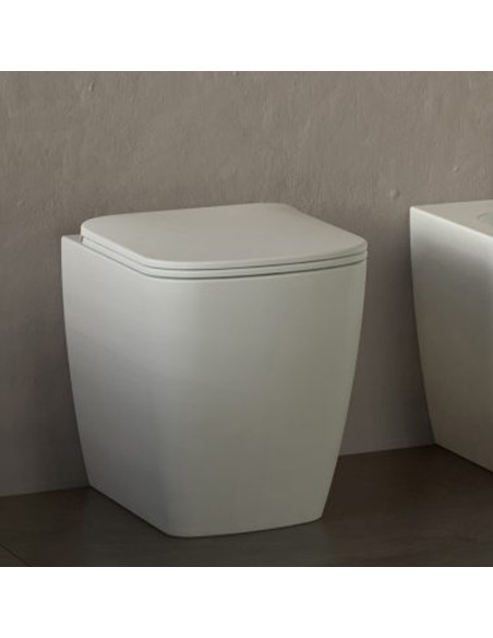 Flaminia Play Plus LATTE vaso filo muro Gosilent bidet e coprivaso