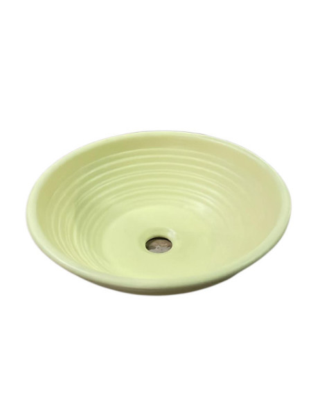 Lavabo ad appoggio in ceramica giallo 40 cm DECOR3