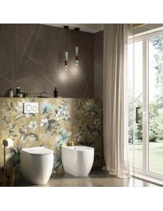 Sanitari filo muro Kerasan Flo 53 vaso Norim bidet coprivaso slim