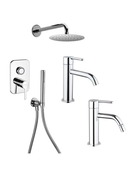 Paini Trenta Kit Rubinetteria Doccia, Lavabo e Bidet Cromo