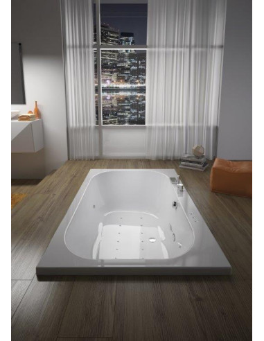 Kinedo Bossanova Vasca Idroterapica Rettangolare Bianca 185x120 cm