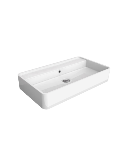 Flaminia Miniwash 75 lavabo da appoggio con piano rubinetteria MW75PR