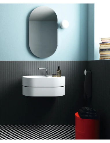 Galassia T65 Lavabo Ovale Sospeso con Cassetto