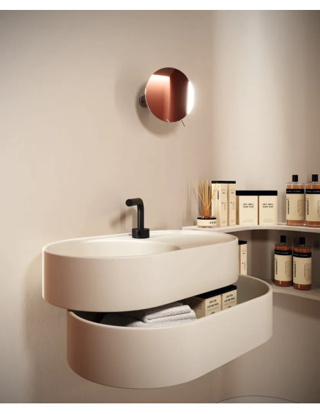 Galassia T65 Lavabo Ovale Sospeso con Cassetto