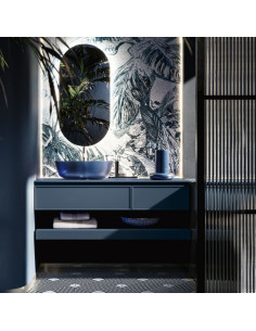 Arbi mobile bagno Decor10 Laccato blu Lapponia opaco L 135 x P 50 cm