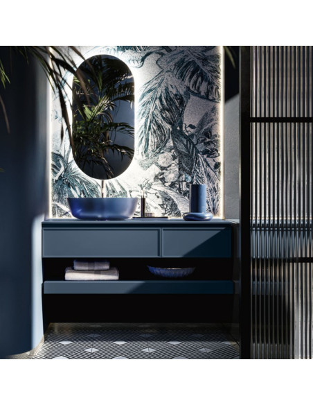 Arbi mobile bagno Decor10 Laccato blu Lapponia opaco L 135 x P 50 cm