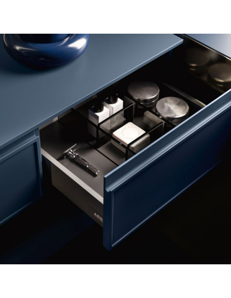 Arbi mobile bagno Decor10 Laccato blu Lapponia opaco Cassetti maniglia a J