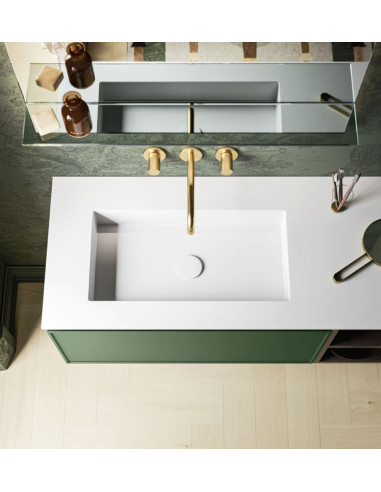 Arbi mobile bagno Decor11 Laccato Foresta opaco L170xP50 cm Lavabo integrato Naxos