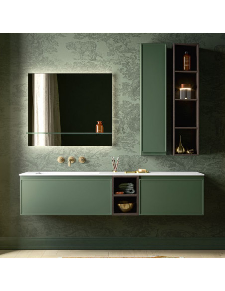 Arbi mobile bagno Decor11 Laccato Foresta opaco L 170 x P 50 cm