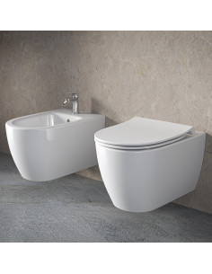 Sanitari Sospesi Ideal Standard I.LIFE O vaso Hydrotwist, bidet e coprivaso rallentato