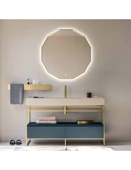 Arbi mobile bagno Code06 Laccato blu lapponia – L 143,2 x P 50,5 cm