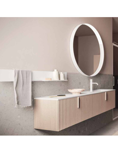Arbi mobile bagno Code Wave 09 Rovere Crema – L 155,6 x P 37,8 cm