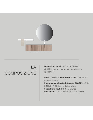 Arbi mobile bagno Code Wave 09 Rovere Crema – Composizione