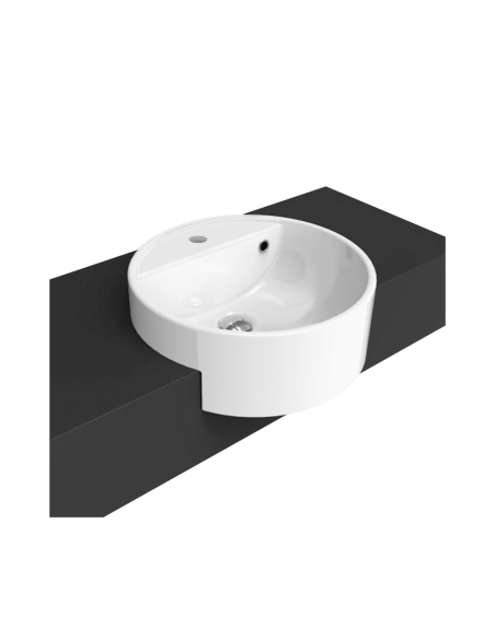 Flaminia Twin Set 42 lavabo semincasso con piano rubinetteria monoforo