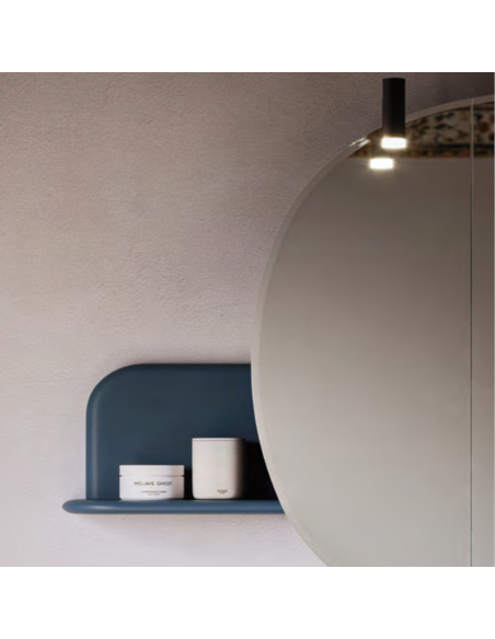 Arbi mobile bagno ALMOND 06 laccato Blu Lapponia opaco - Mensola e faretto ellipse