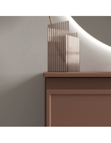 Arbi mobile bagno Decor 01 laccato Tan Pink opaco - decoro cassetto