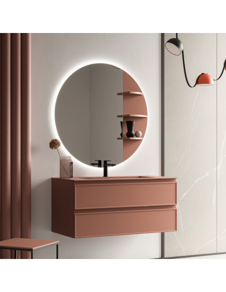 Arbi mobile bagno Decor 01 laccato Tan Pink opaco - L 105 x P 50 cm