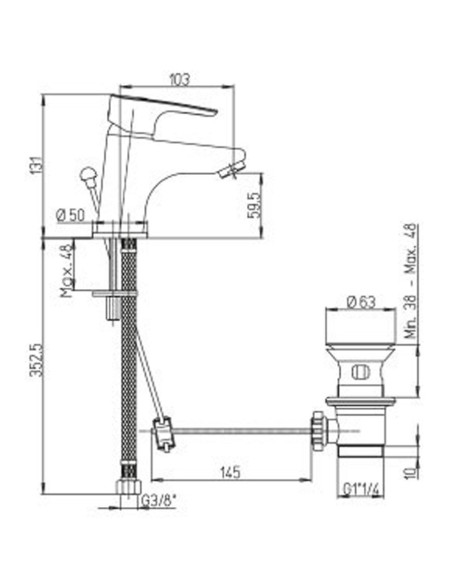 Paini Smart miscelatore monocomando lavabo